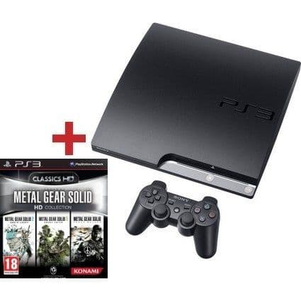 Sony PS3-konsol - 160 GB - Svart - Metal Gear Solid HD Collection - Full HD - Blu-Ray Disc - 1 års garanti- USED