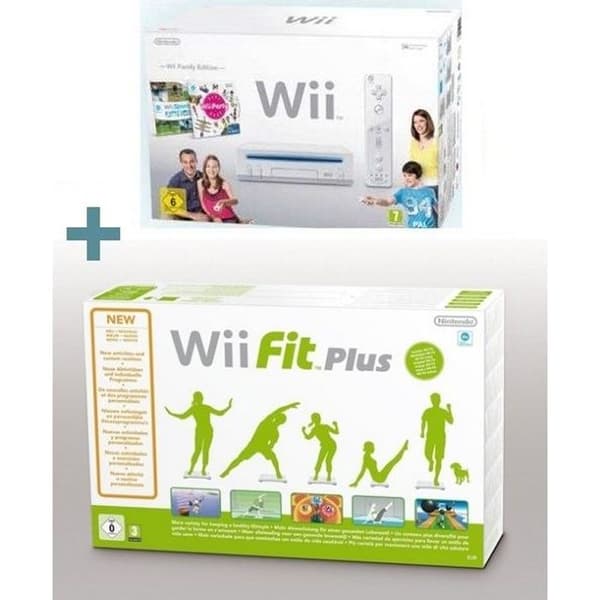 Wii FAMILY EDITION + Wii FIT PLUS- USED