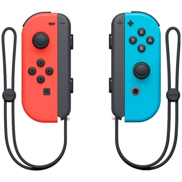 Nintendo Switch-konsol • Neonblå &amp; Neonröd + Nintendo Switch Sports (förinstallerad) + 12 månaders NSO-prenumeration (kod)- USED