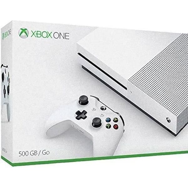 Konsol för vardagsrum - Microsoft - Xbox One S - 500 GB - Vit - Xbox Live Gold-prenumeration 14 dagar- USED