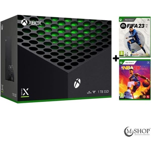 Xbox Series X Pack - FIFA 23 - NBA 2K23 - Svart- USED