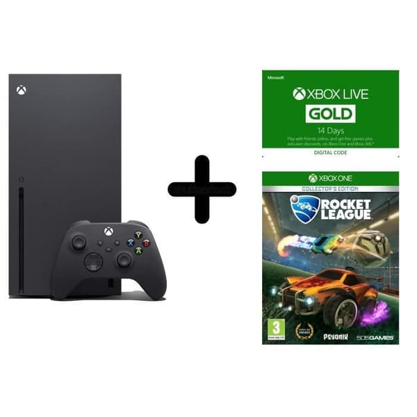 Xbox Series X-konsol + XBOX Live 14 dagar + Rocket League-spel nedladdning- USED