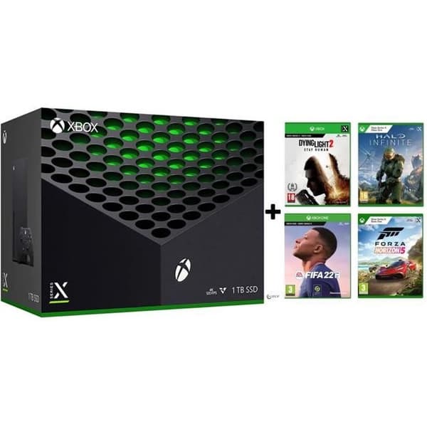 XBOX SERIES X + FIFA 22 + Dying Light 2 Stay Human + Forza Horizon 5 + Halo Infinite- USED