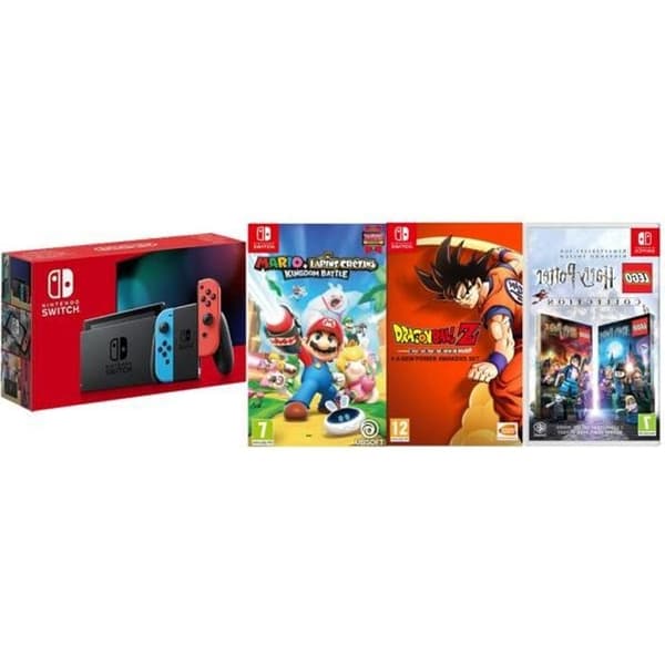 Bärbar konsol - Nintendo - Switch - Joy-Con Röd och Blå - 32 Go - Mario- USED
