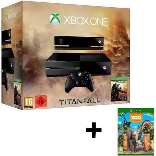 XBOX One Titanfall Console + Zoo Tycoon Game- USED