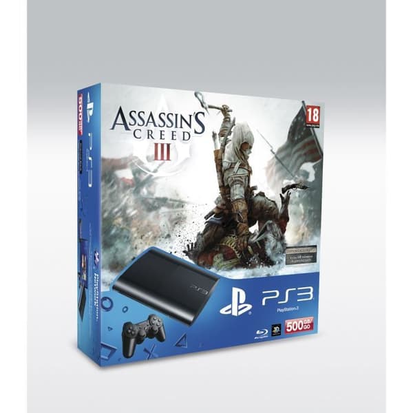 PACK PS3 SLIM BLACK 500 GB- USED