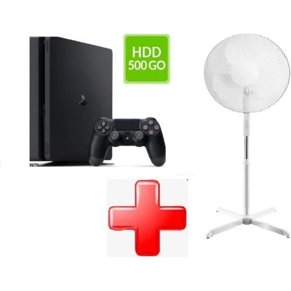 Spelkonsol - Sony - PS4 - 500 Go - Bundle - Gratis 40 cm vit fläkt- USED