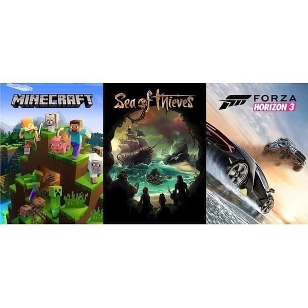 Xbox One S All Digital 1 TB + 3 Dematerialiserade spel (Minecraft, Sea of Thieves och Forza Horizon 3)- USED