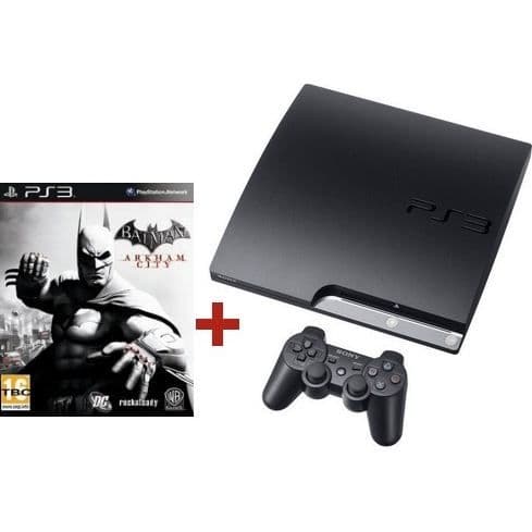 PS3-konsol Full HD 160 GB SVART + BATMAN ARKHAM CITY - SONY- USED