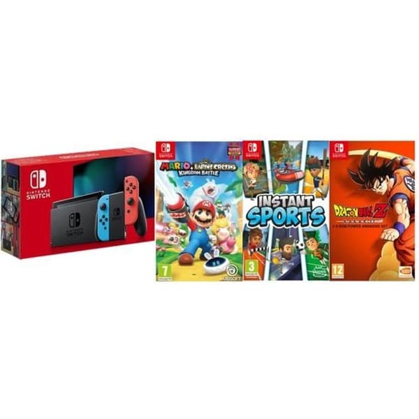 Konsol portabel - Nintendo - Switch - Instant Sports - Dragon Ball Z - Mario Kaninhoppy kungarike strid- USED