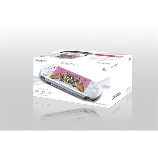 PSP 3000-konsol - Sony - Vit - Pack - Antireflexskärm - WiFi - TV-utgång- USED