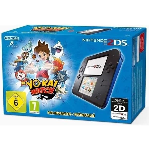 Black and Blue 2DS + Yo Kai Watch Game- USED