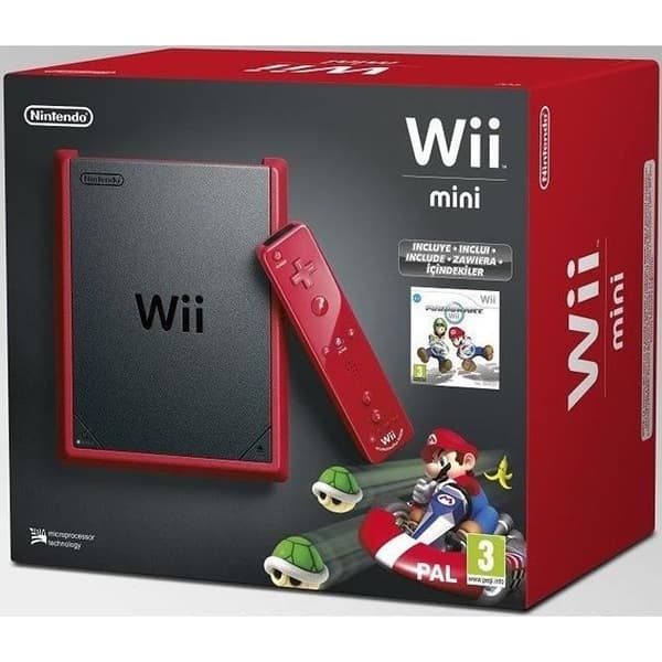 Hemkonsol - Nintendo - Wii Mini - Röd - Mario Kart - Wii Plus Remote- USED