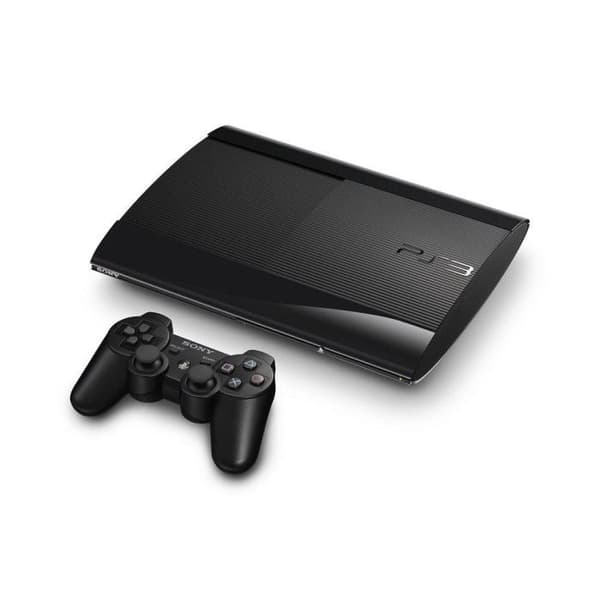 KONSOLL PS3 SLIM BLACK 12 GO- USED