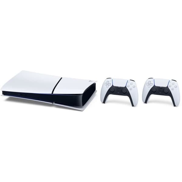 PlayStation 5 Slim Console Pack - Digital Edition + 2nd White DualSense-kontroller- USED