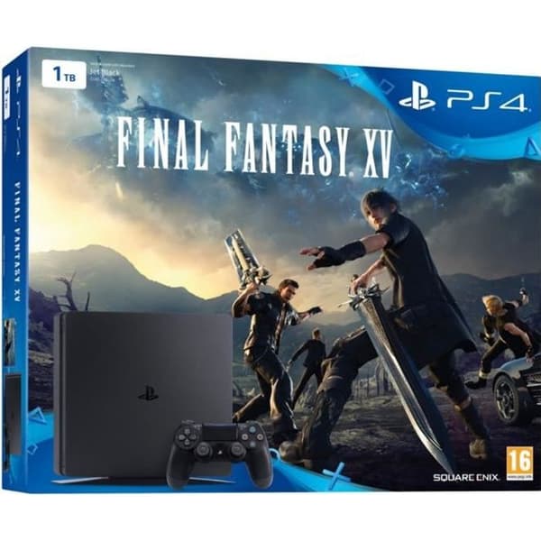 Nytt PS4 Slim 1TB Black + Final Fantasy XV-spel- USED