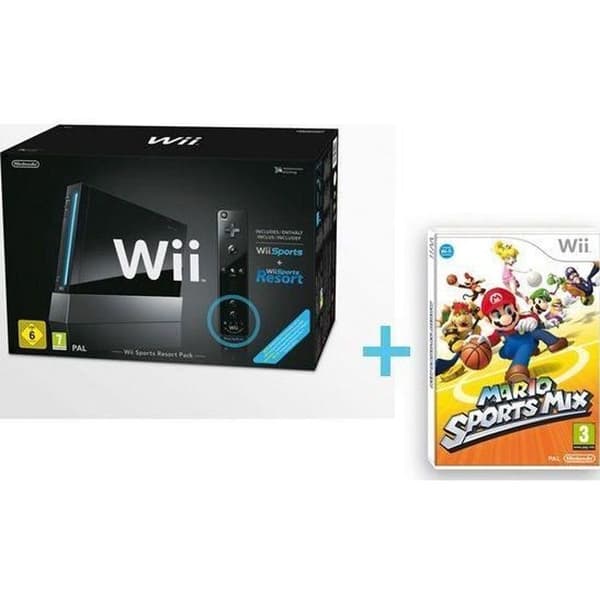Wii NOIRE SPORTS RESORT + MARIO SPORTS MIX- USED