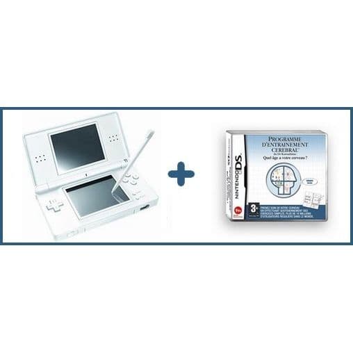 Vit Nintendo DS Lite-konsol - Dr Kawashimas hjärnträningsprogram - 4 kontrastnivåer- USED