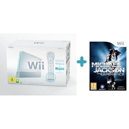 Wii WHITE SPORT+MICKAEL JACKSO- USED