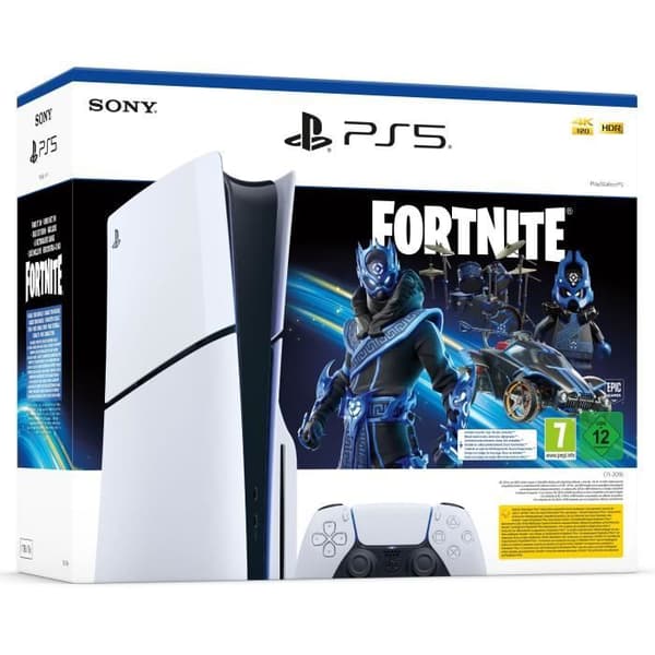 PS5 Standard Pack: PlayStation 5-konsol (smal modell) + Fortnite® Cobalt Star- USED