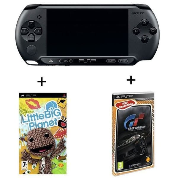 Konsol PSP STREET BLACK + GRAN TURISMO + LITTLE BIG PLANET - Sony - Pack - Huvudfärg: Svart- USED