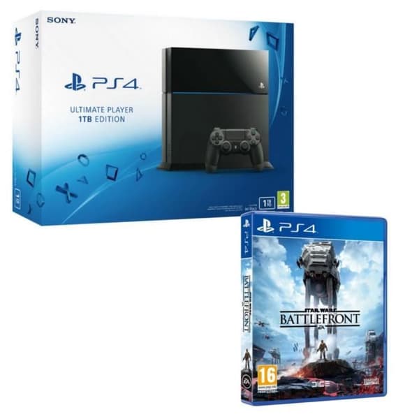 PS4 1TB + Star Wars Battlefront- USED