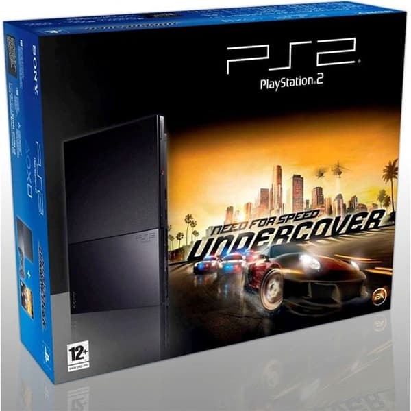 SONY PS TWO + NEED FOR SPEED UNDERCOVER / PS2-konsol - 0711719106647 - Pack - Svart- USED