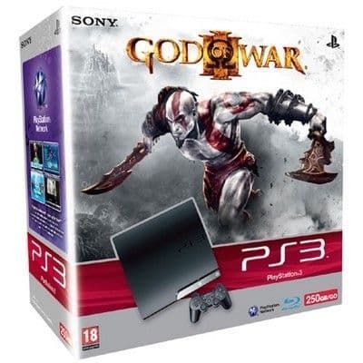 God of War III PS3-konsol - 250 GB - Paket med DualShock 3 trådlös handkontroll- USED