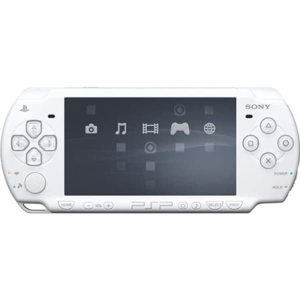 Keramisk vit PSP Slim &amp; Lite-konsol - Sony - PSP-plattform - 33 % lättare- USED