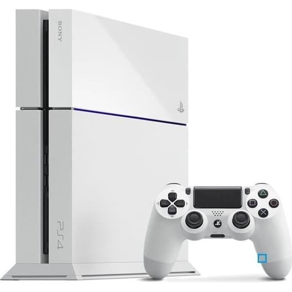 Playstation 4 500 GB White Console - Sony - PS4 - Lagringskapacitet 500 - 1 vit DualShock 4-kontroller- USED