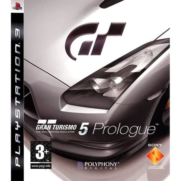 Sony PlayStation 3 / PS3-konsol - 80 GB - Svart - Bundle GT 5 Prologue - 2nd Dual Shock 3-kontroller- USED