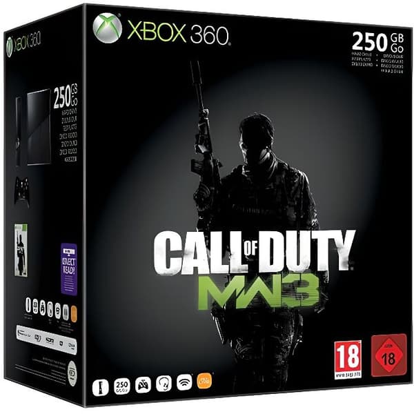 Vardagsrumskonsol - Microsoft - Xbox 360 - 250 GB - Svart - COD Modern Warfare 3- USED