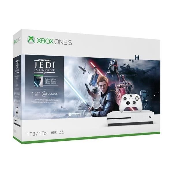 Xbox One S 1TB Star Wars Jedi: Fallen Order + 1 månads provperiod till Xbox Live Gold och Xbox Game Pass- USED