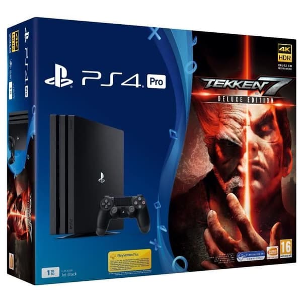 Console PS4 Pro 1TB Black/Jet Black + Tekken 7 Deluxe Edition - Officiell PlayStation- USED