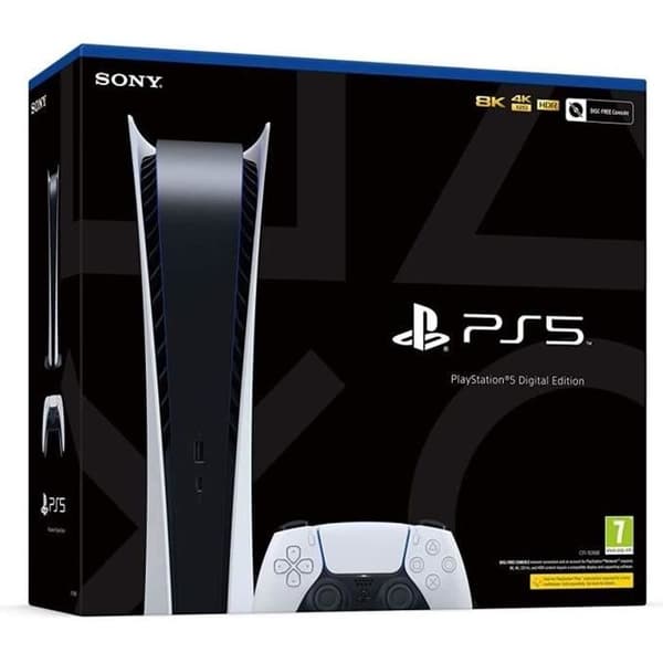 Spelkonsol - Sony - PlayStation 5 - Digital utgåva - 825 Go - HDR 4K/8K- USED