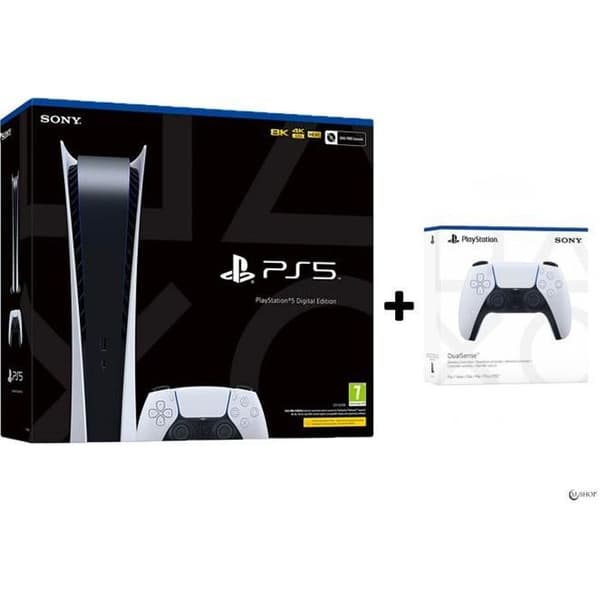 Spelkonsol - Sony - Playstation 5 Digital Edition - 825 Go - Paket - Svart- USED