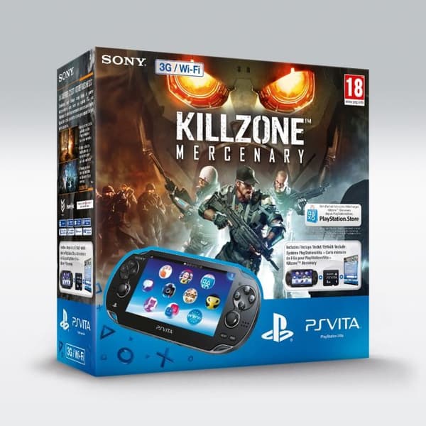 Bärbar konsol - Sony - PS Vita WiFi - Killzone Mercenary-kupong - CM 8 GB - Svart- USED