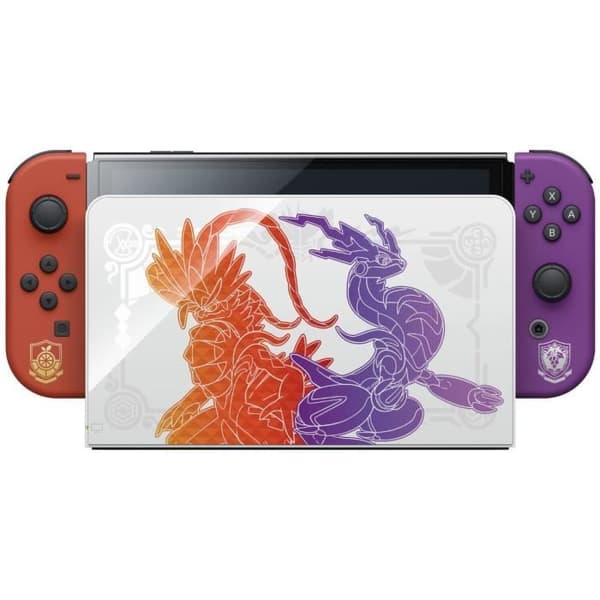 Nintendo Switch-konsol - OLED-modell • Pokémon Violet &amp; Scarlet Limited Edition- USED