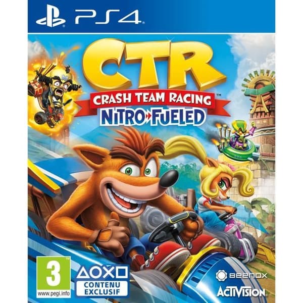 Console PS4 Slim 1TB Black/Jet Black + Crash Team Racing Nitro Fueled + 2nd DualShock Controller Black - Officiell PlayStation- USED