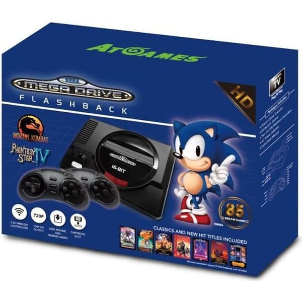 Sega Mega Drive Flashback HD trådlös retrokonsol med kontroller - Just For Games- USED