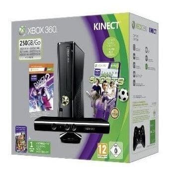 PACK XBOX 360 250GB KINECT DC 2 + KS 1 + KA- USED