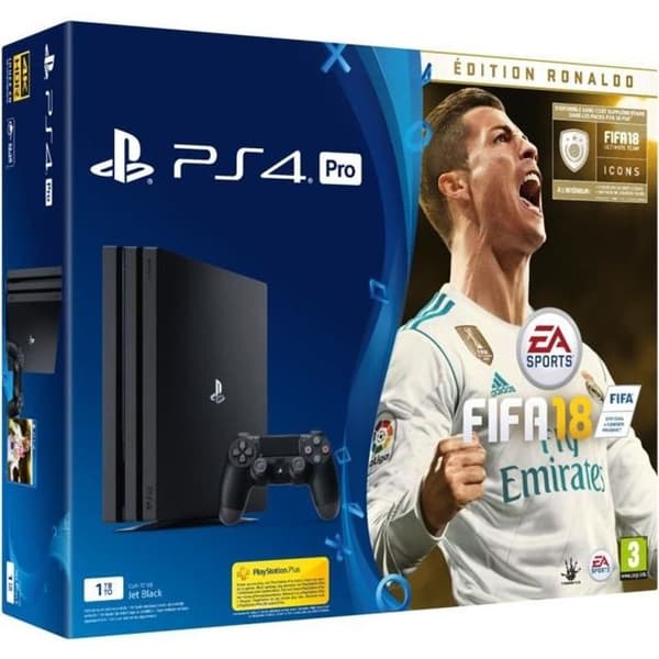 Hemkonsol - Sony - PS4 Pro 1TB - FIFA 18 - Frostbite-teknik - Bundle- USED