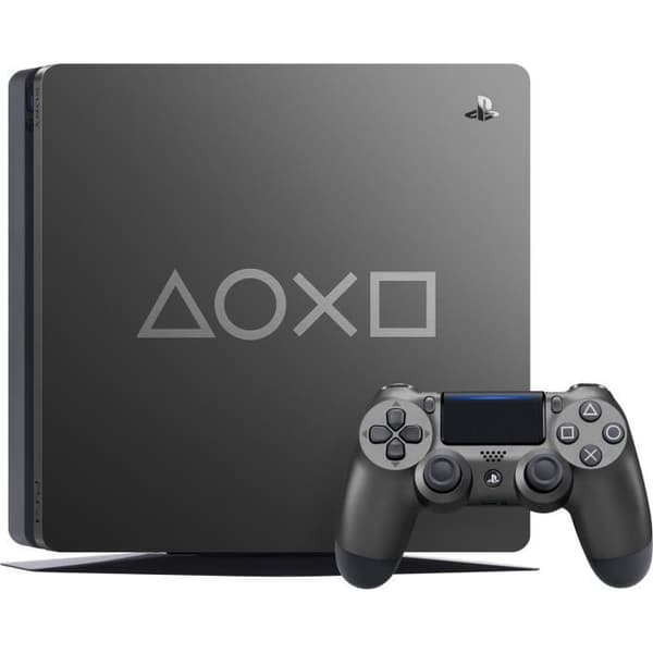 Console PS4 Slim 1TB Limited Edition Days of Play Steel Black - PlayStation Official- USED