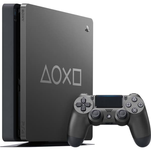 Console PS4 Slim 1TB Limited Edition Days of Play Steel Black - PlayStation Official- USED