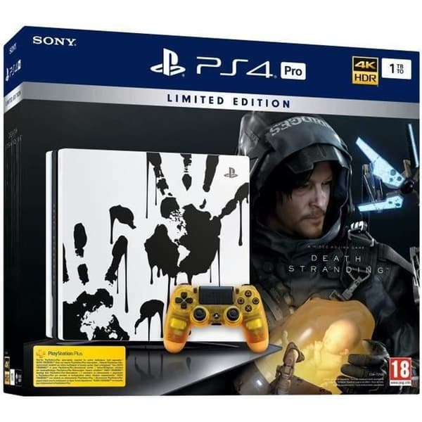 Death Stranding + Death Stranding Limited Edition PS4 Pro 1TB-konsol - PlayStation Official- USED