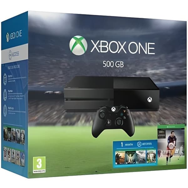 Xbox One 500 GB svart + FIFA 16- USED