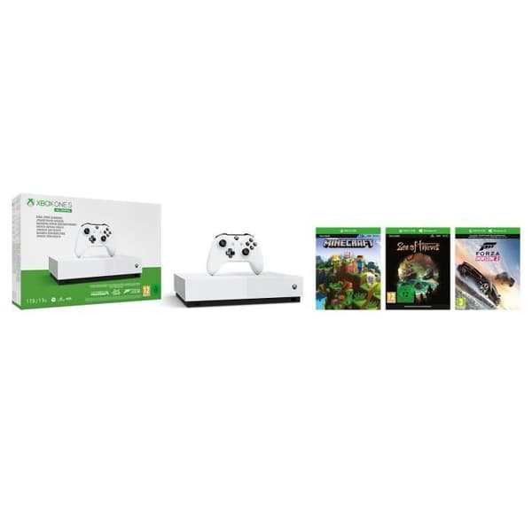 Xbox One S 1TB-konsol, All-Digital Edition (Discless Play)- USED