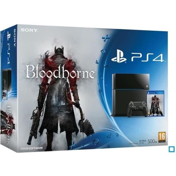 PS4-konsol - 500 GB + Bloodborne Game - SONY - Svart - Bundle - PS4-plattform- USED