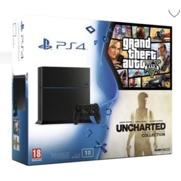 Konsol för vardagsrum - Sony - PS4 - 500 Go - Paket - 4 spel ingår - PSN 14 dagar- USED