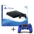 Miniatyrbild 2 av 2: Vardagsrumskonsol - Sony - PS4 Slim 500GB - Svart - 2 kontroller max - Dualshock 4 blå erbjuds- USED